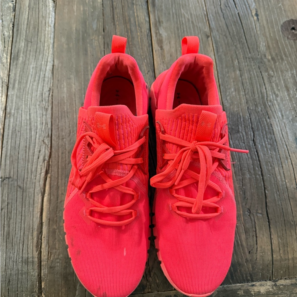 Under Armour Neon Orange Hovr Running Shoes - Picture 2 of 3